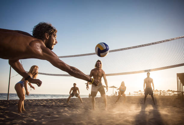 istock Beach volleyball in summer day! 1498604202