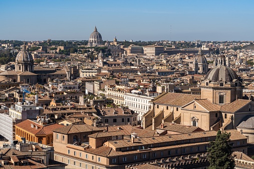 A picturesque view of the beautiful Rome cityscape in Italy