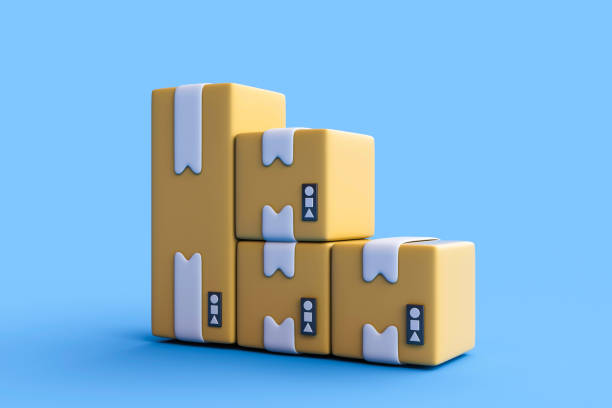istock 3D rendering of Cardboard boxes package delivery carton. 1498610067