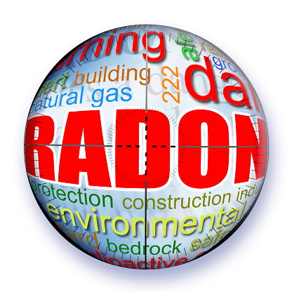 Radon gas ball-shaped concept image