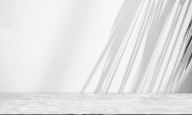 istock Light White Shadow Background on Wall,Abstract Overlay from Window on Wall Grey Cement Table Product Studio Room,Photography Minimal Modern Podium Elegant Floor Kitchen 3d Stage Backdrop Loft 1498615859