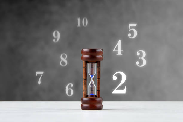 istock Hourglass with various numbers, count down images 1498616478
