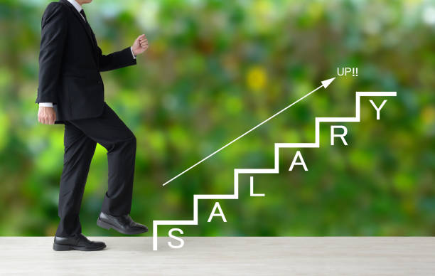 istock Business man walking for steps with 