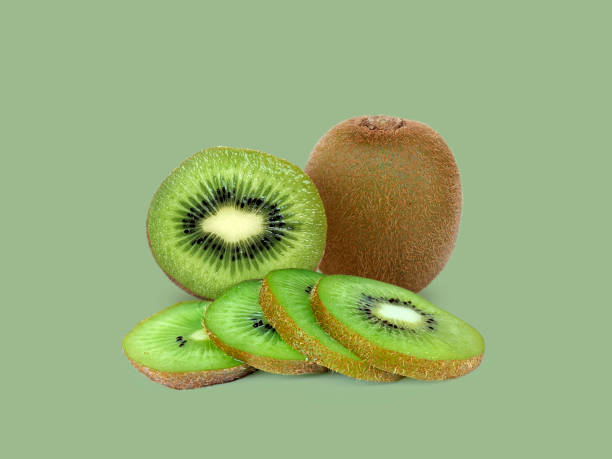 istock Kiwi food concept on green background 1498618292