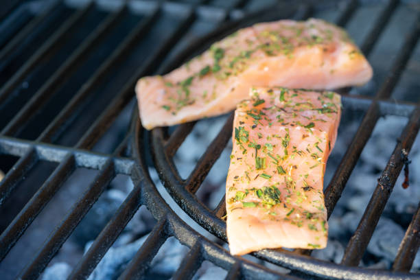 istock grilled salmon on the grill 1498618693