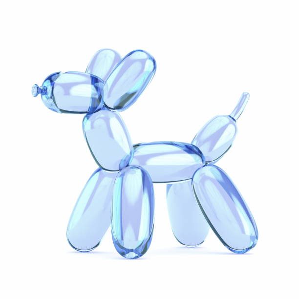 istock Blue transparent dog balloon 3D 1498621636