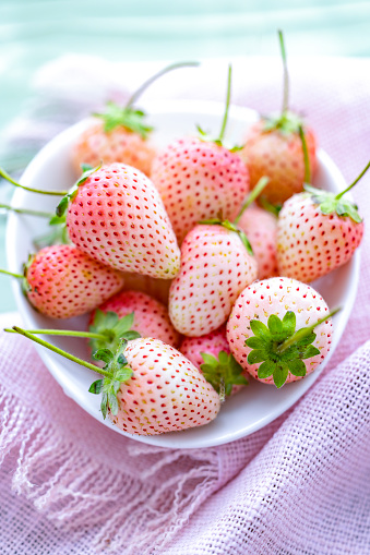 Pineberry or Hula Berry Close-Up