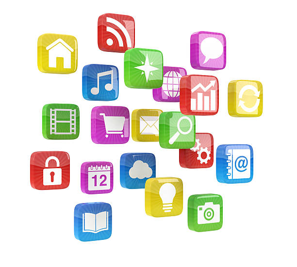 istock colorful app icons 149862562