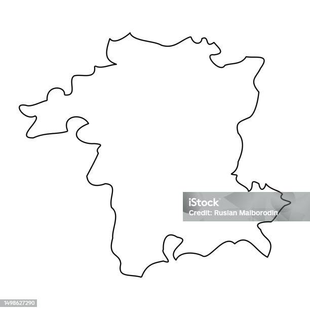 ウスターシャーの地図、イングランドの儀式郡。ベクターイラスト。 - イラスト素材...