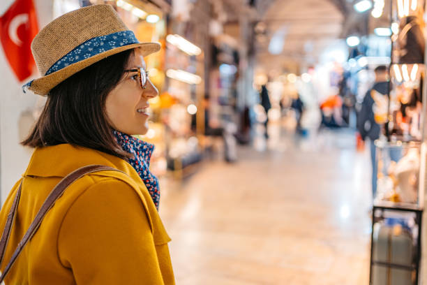 istock Young Woman Walking Through Grand Bazaar In Istanbul 1498630010