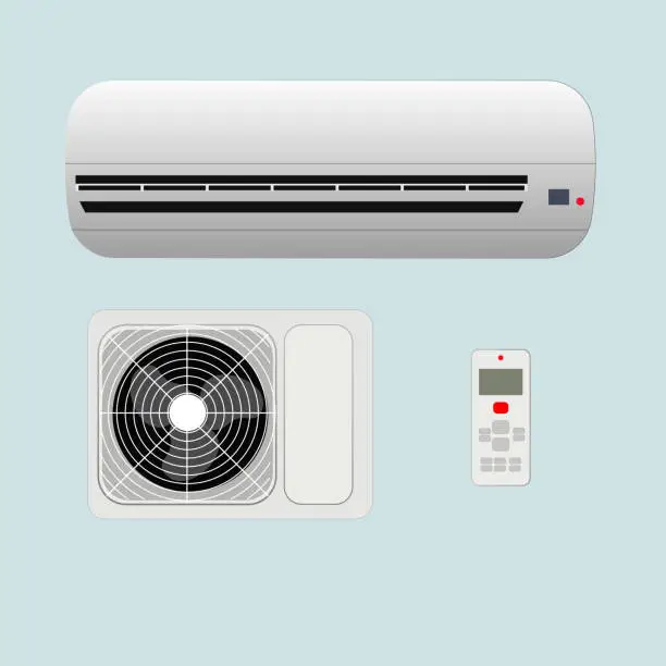 Vector illustration of air conditioner