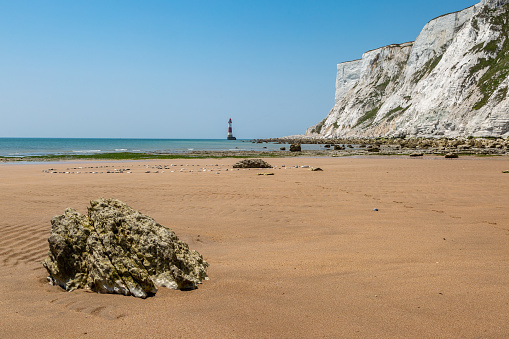 A View of Beachy Head Lighthouse and the Chalk Cliffs, on a Sunny Summer's Day