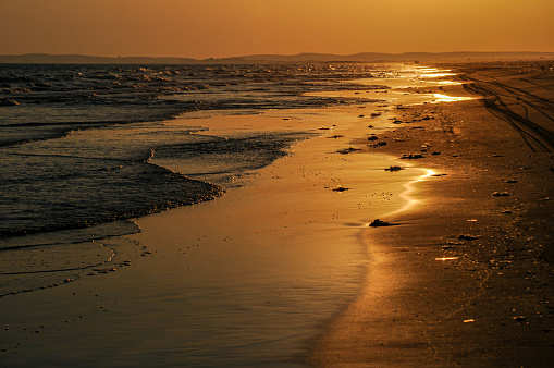 Seashore at sunset