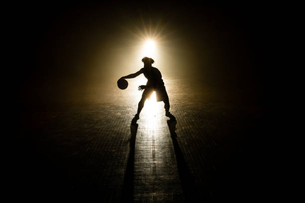 Man playing basketball