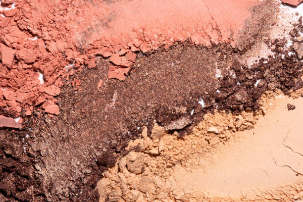 istock Smears of broken eye shadow. 1498640602