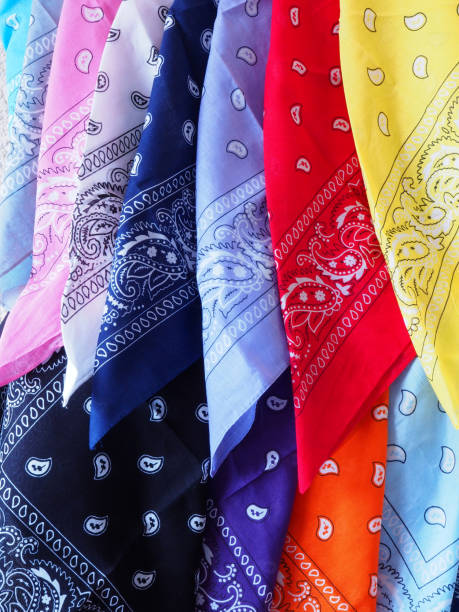 istock Multi-colored bandanas for sale in a store 1498642907