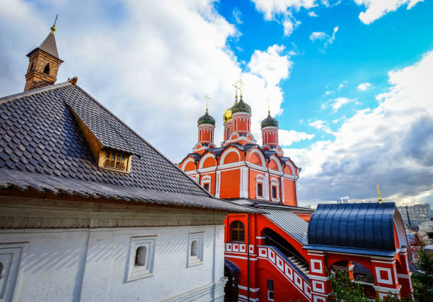 Moscow, Russia - Oct 16, 2016. View of orthodox church at downtown in Moscow, Russia.