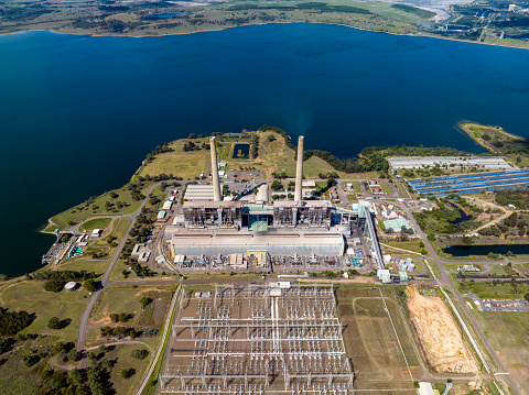 Origin Energy Eraring, NSW, Power Station. Lake Macquarie. Aerial View