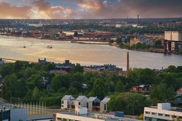 istock Old Town of Riga on dramatic sunrise, Latvia 1498652966