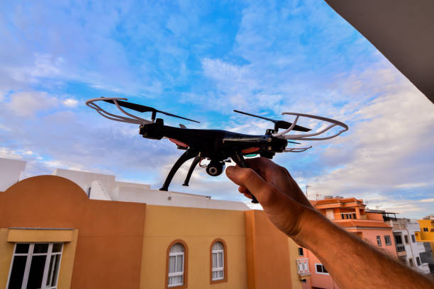 istock Modern Technology Copter closeup Aircraft Drone 1498653878