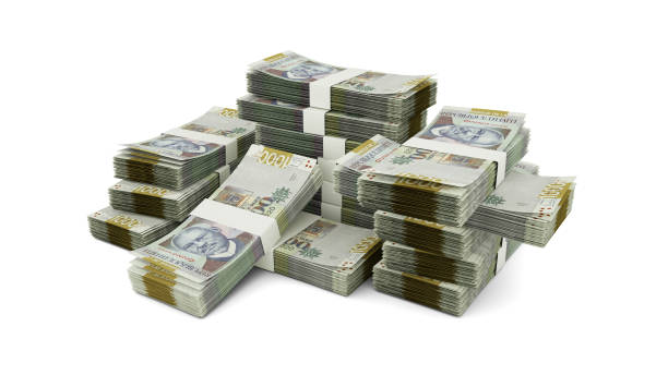 istock Stack of Haitian gourge notes. 3D rendering of bundles of banknotes 1498657129