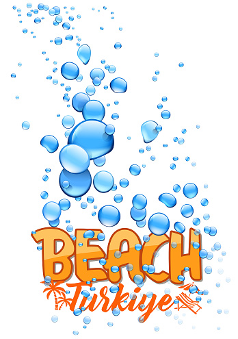 drawing of vector scuba diving drops. Created by Illustrator CS6. This file of transparent.