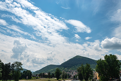 Clouds over the pyramid hill