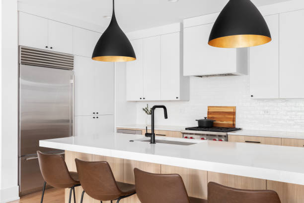 istock A kitchen detail with white and white oak cabinets. 1498660623