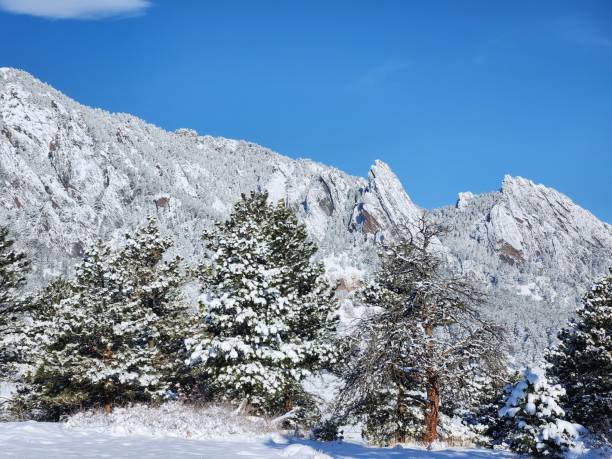 istock Boulder Colorado, Flatiron Mountains in Winter 1498669902