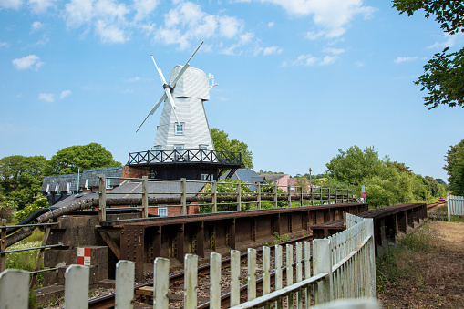 The traditional wooden smock windmill at Rye in East Sussex, England