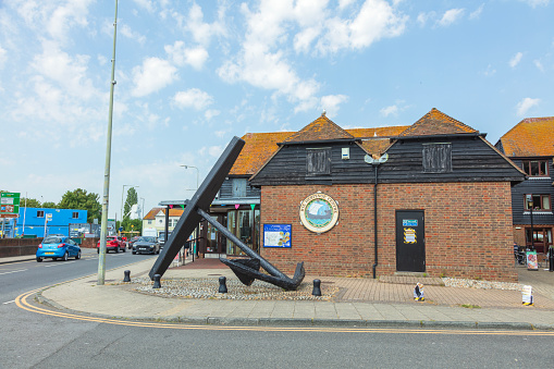 Muiderberg, The Netherlands, July 12, 2021; Small beach at the water sports center Muiderberg