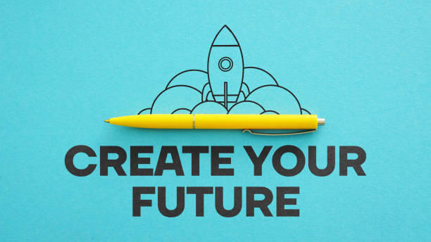 istock Create your future is shown using the text and picture of the rocket launch 1498678968