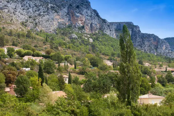 Photo of The village Moustiers St. Marie, Provence, Provence-Alpes-Côte d'Azur, Southern France, France, Europe