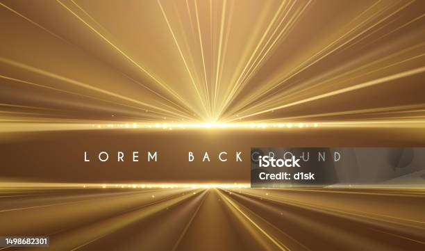 Golden Rays Abstract Abstract Golden Light Rays Background Stock Illustration - Download ...