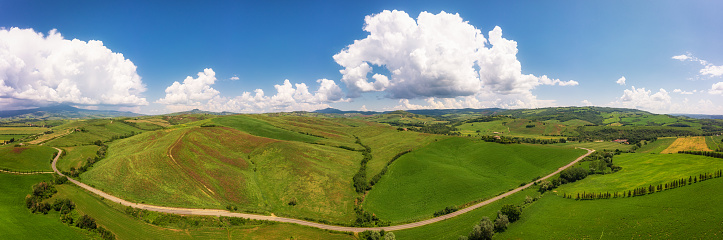 Hiking trail through the verdant hills of south San Francisco bay area, San Jose, California