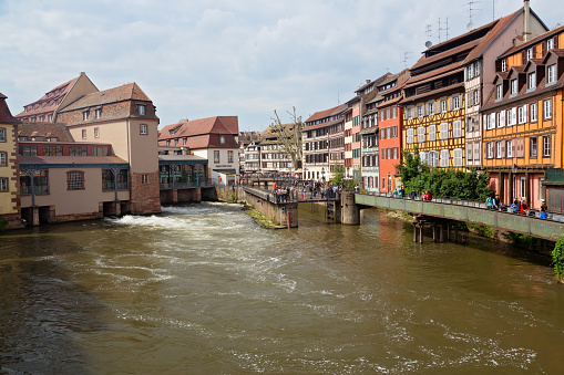 Panoramic view of Strasbourg city, Alsace, France