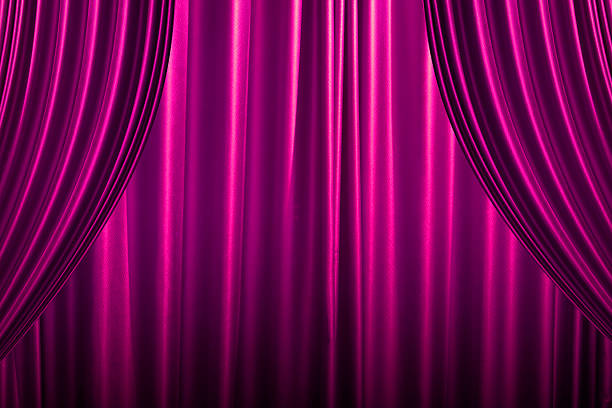 istock Beautiful violet curtain background. 149869879