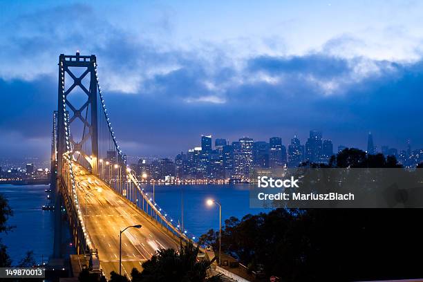 Bay Bridge And San Francisco City View Stock Photo - Download Image Now - Architecture, Bay of Water, Blurred Motion