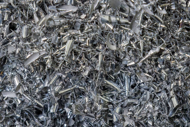 istock Close-up scene of  aluminum  materials scrap from turning process. 1498702141