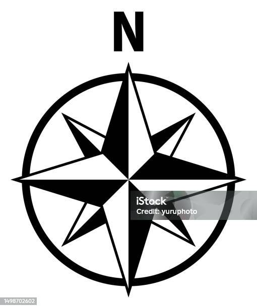 North Direction Icon For Map Stock Illustration - Download Image Now