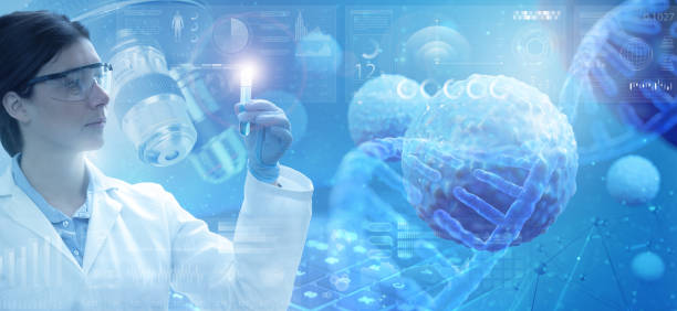 Genetic research stock photo