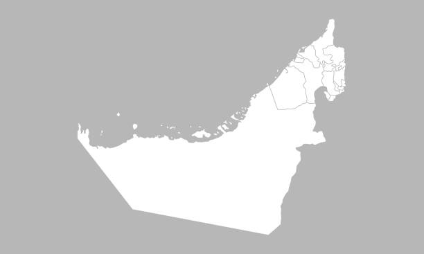istock United Arab Emirates. UAE map with regions, provinces isolated on grey background. Vector illustration 1498710912
