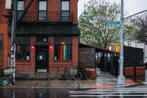 rainy day in Brooklyn, New York