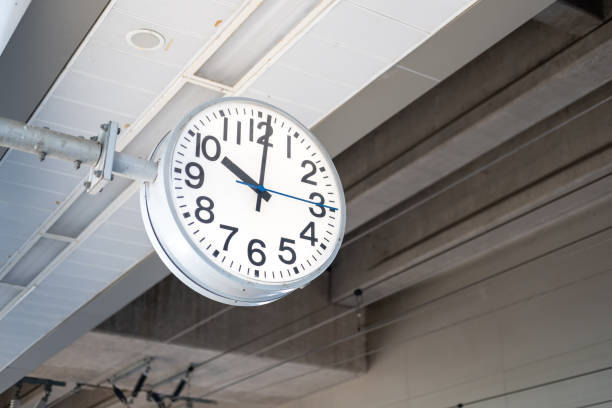 Clock showing the time at the train station