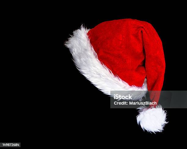 Cappello Di Babbo Natale - Fotografie stock e altre immagini di Cappello da Babbo Natale - Cappello da Babbo Natale, Cappello, Natale