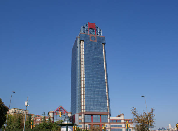 istock Low angle view of a tall modern building against the sky 1498730284