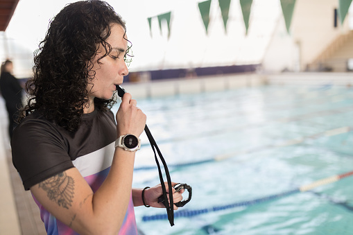 Swimming athlete training