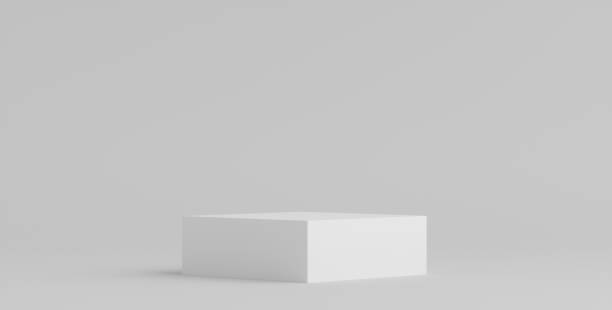 istock Product Podium - White Square Podium, White Background. 3D Illustration 1498733874