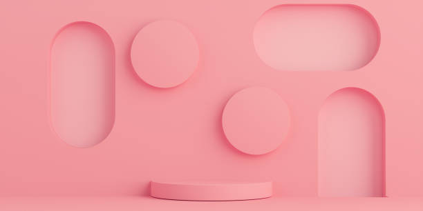 istock Product Podium - Pink Podium, Pink Background. 3D Illustration 1498734097