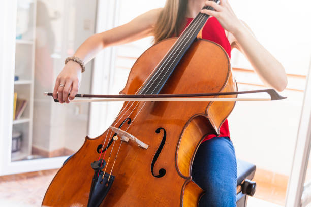 istock Enchanting Music: Talented Cellist Expressing Emotion through Antique Cello 1498734482